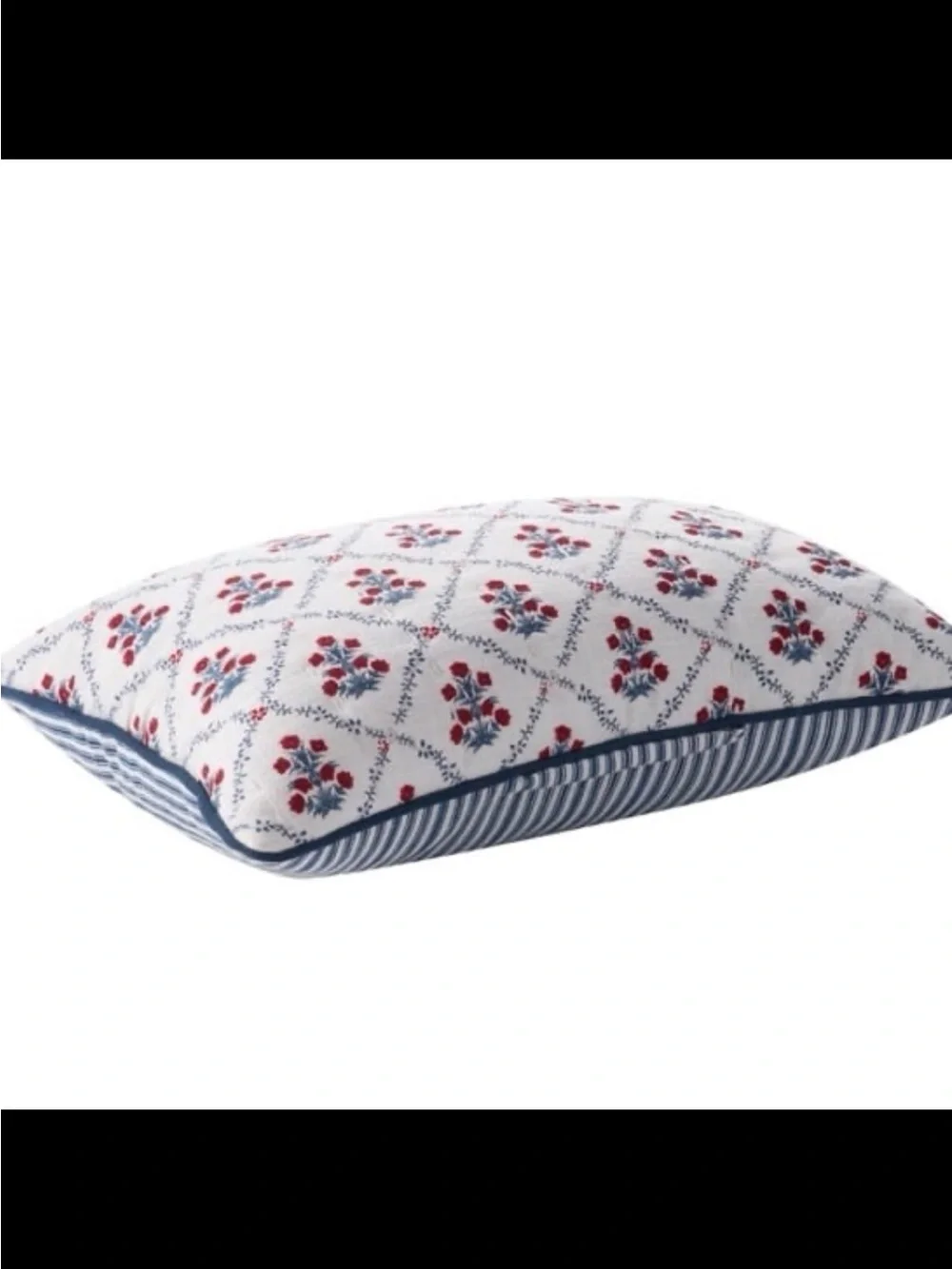 My Texas House Poppy Trellis Decorative Pillow, Red/White/Blue, 19
